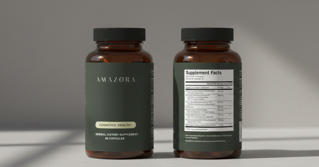 Amazora Cognitive Health — Premium Nootropic for Clarity, Focus and Stress Support